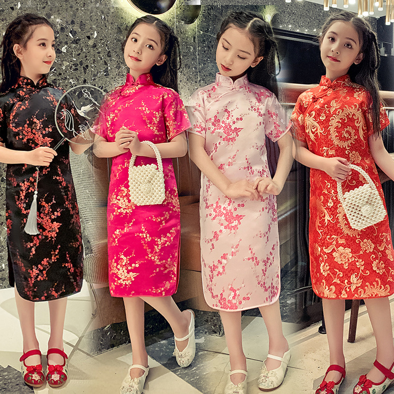 [1-11 Years] daidai (Ready Stock) Girl Kid Children CNY Chinese New Year Cheongsam Cheong Sam Qipao Dress 新年儿女童旗袍裙公主裙中国风