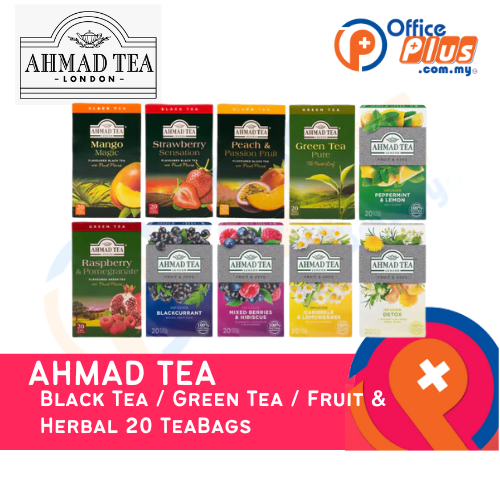 Ahmad Tea Black Tea / Green Tea / Fruit & Herbal (20 TeaBags)