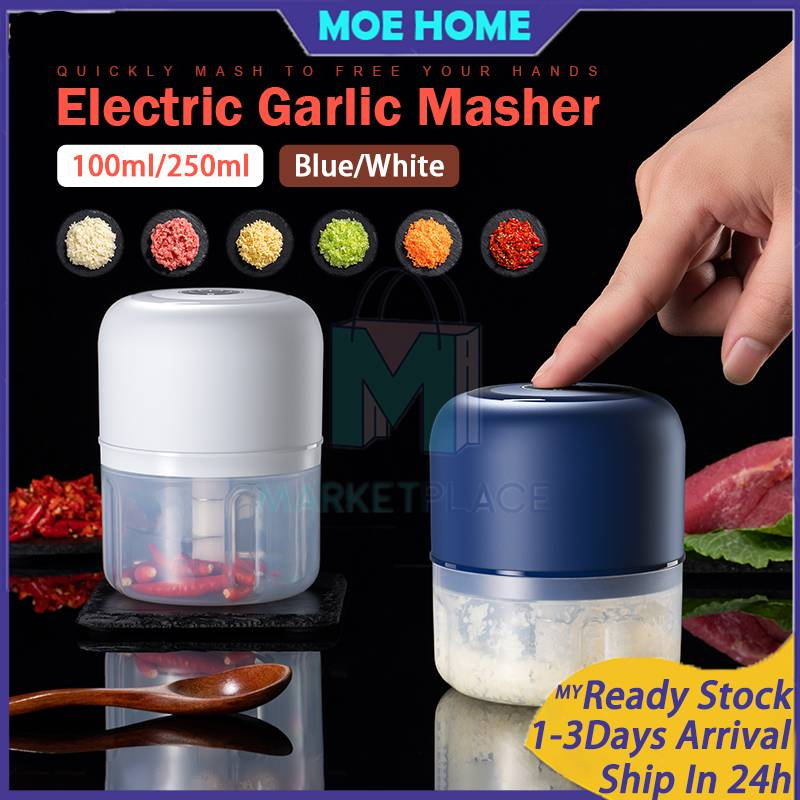 250ml Mini Blender Garlic Chopper Electric Food Chopper Portable Blender Food Processor Meat Grinder Pengisar Serbaguna