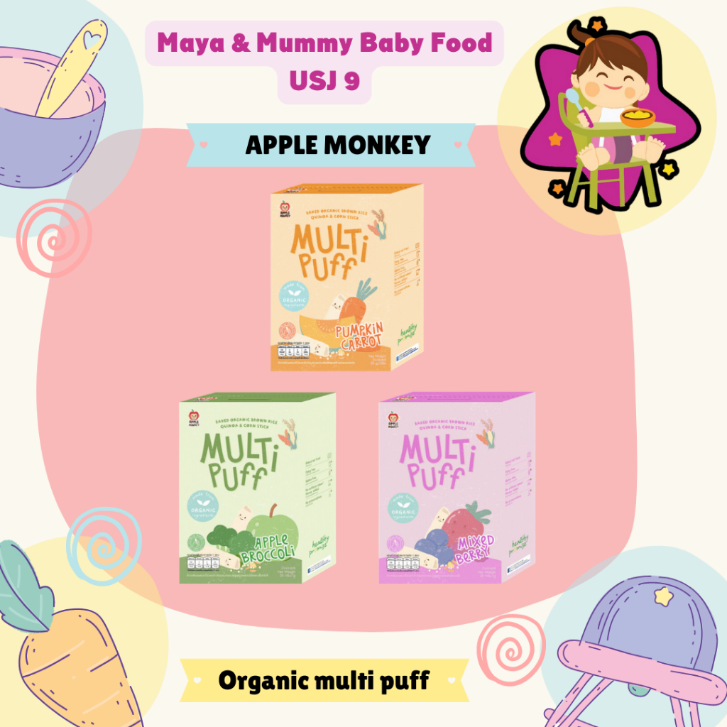 APPLE MONKEY ORGANIC MULTI PUFFS