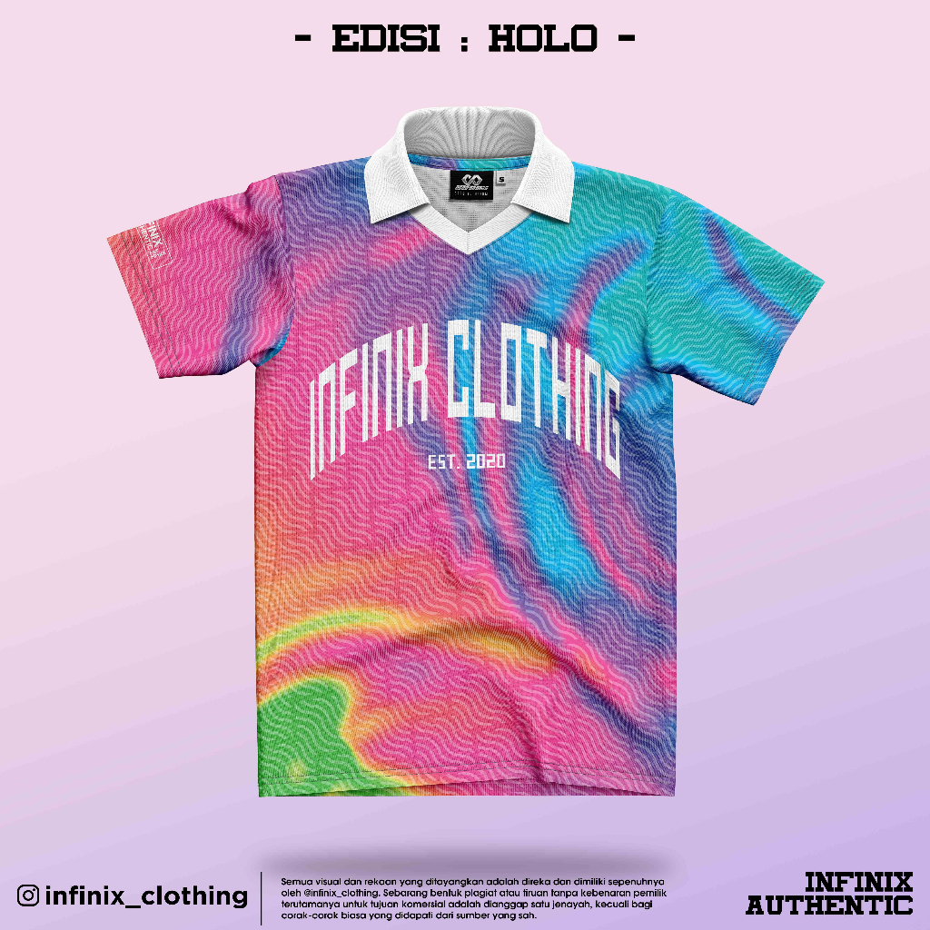 INFINIX CLOTHING® Oversized Retro Streetwear Jersey - EDISI HOLO