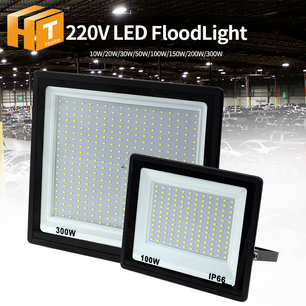 220V LED Flood Light 50W 100W 150W 200W 300W Floodlight IP66 Waterproof Outdoor LED Spotlight Street Light Wall Lamp