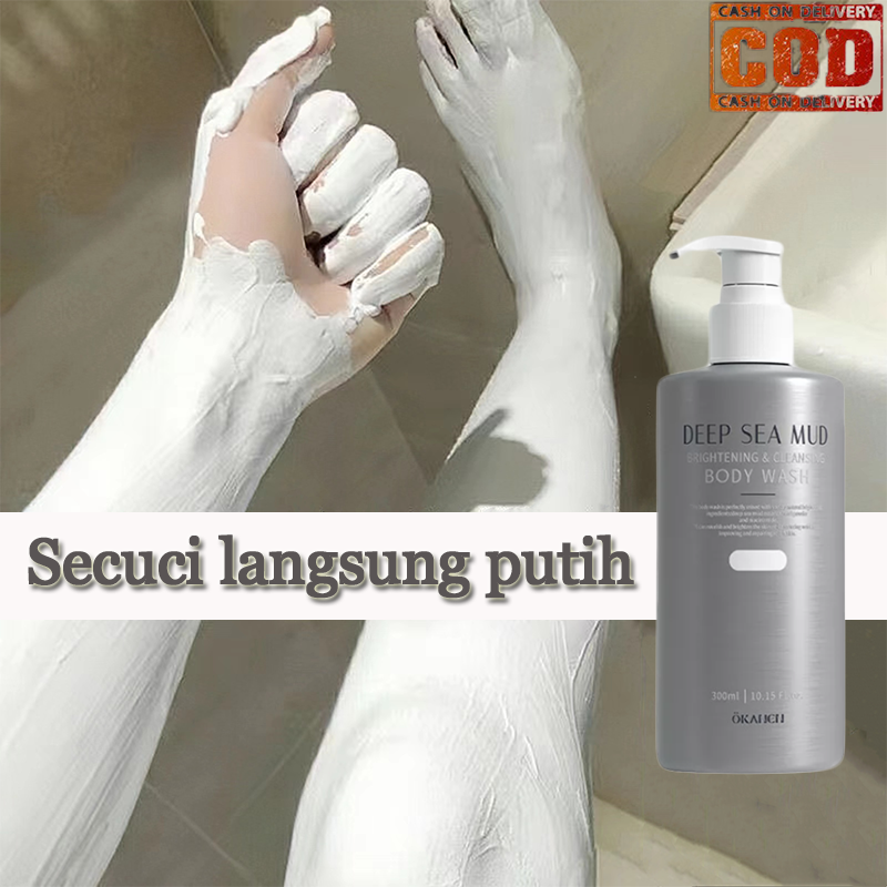 deep sea mud putihkan badan whitening shower gel bleaching skin whitening fragrance shower gel untuk putihkan kulit深海泥美白