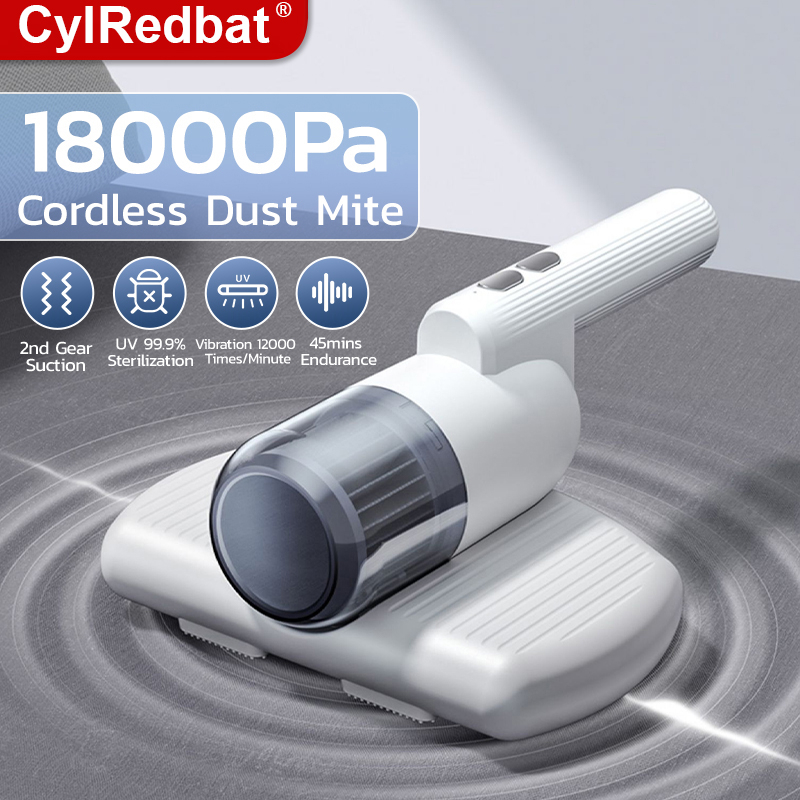 CylRedbat 18000Pa Cordless Dust Mite Vacuum Cleaner Anti Dust-Mite UV Disinfection Rechargeable Wireless Handheld Vacuum Cleaner Katil Bed Mite Vakum 除蟎儀