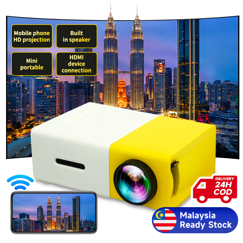 Projector Mini For Phone Portable Projektor Small Projector Home Theater Proyektor YG300 HDMI Laptop Lcd Projector 投影機家用