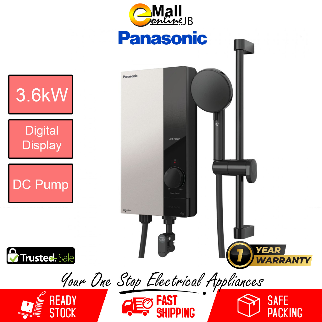 Panasonic Water Heater DH-3UP1MS (DC Pump) | DH-3US1MS (No Pump) |  DH-3US1MW (No Pump) | Air Panas | Shopee Malaysia