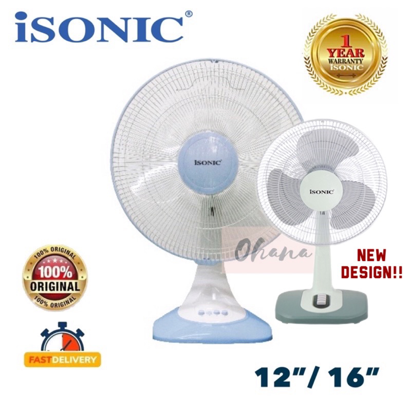 ISONIC MISTRAL PANALUX 16” 12" TABLE FAN MTF16E13 /CTF-TF16A/ CTF-12A 12 INCI 16 INCI KIPAS MEJA FLOOR FAN DESK FAN