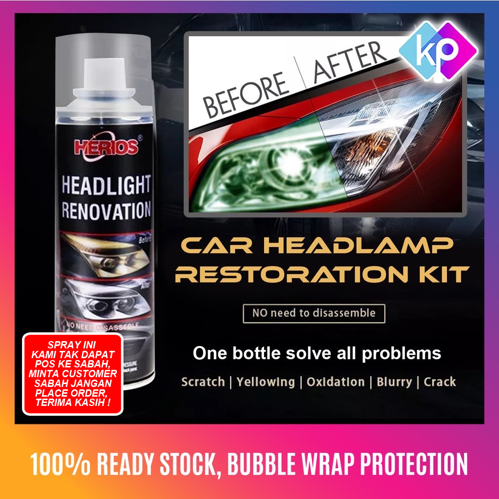 235ML Car Headlight Polisher Repair Car/ Headlamp Spray Viva Headlamp Renew Headlamp Wax Motorcycle (SABAH no posting)