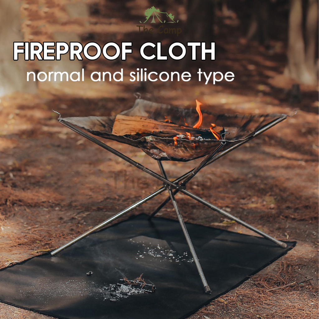 Outdoor Camping Fireproof Mat Cloth BBQ Fiberglass Fire Blanket Insulation Silicone Resistant Flame Retardant Fiber Glas