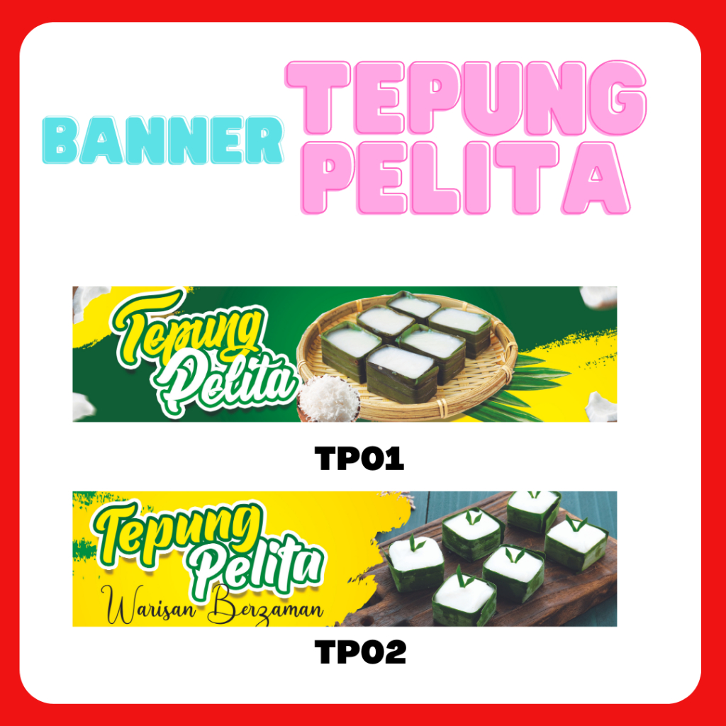 Banner Streamer Bunting Kuih Tepung Pelita