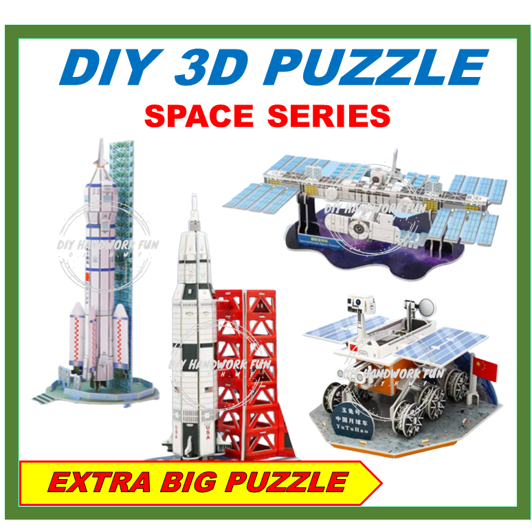 JOURNEY TO THE STARS SPACE STATION 3D PUZZLE ADVENTURE SERIES/3D SPACE STATION PUZZLE SERIES/JIGSAW STESEN ANGKASA