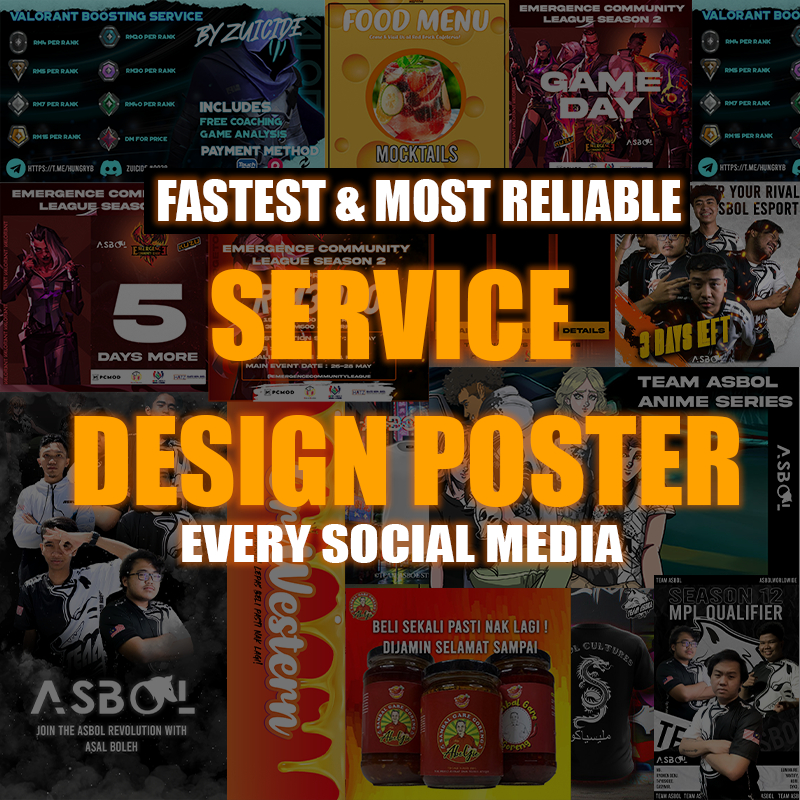 SERVICE DESIGN POSTER [ ALL SOCIAL MEDIA ]