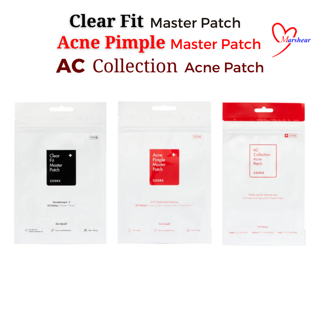 Cosrx Acne Pimple Master Patch( 24 patches) /Clear Fit Master Patch (18 patches) / AC Collection Acne Patch (26 Patches)