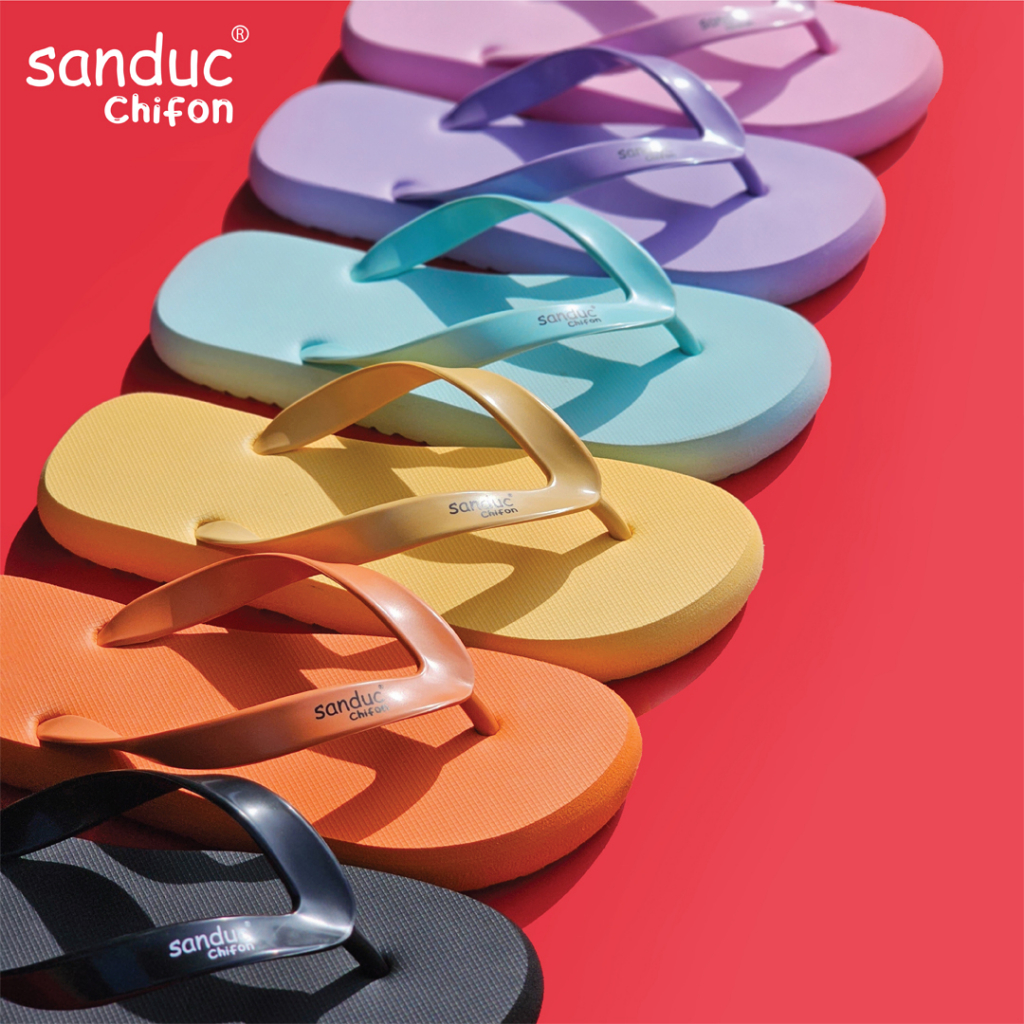 Sanduc Chifon Unisex Comfort Soft EVA Colorful Flip Flops READY STOCK