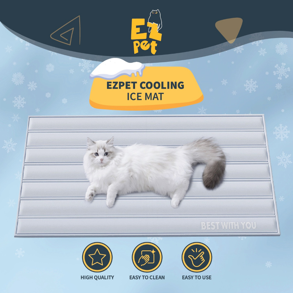 EZPET [Cooling Ice Gel Mat] Dog Mat Cat Mat Summer Bed Pet Mat Sofa Washable No Need Freeze Or Refrigerate宠物凉爽冰垫