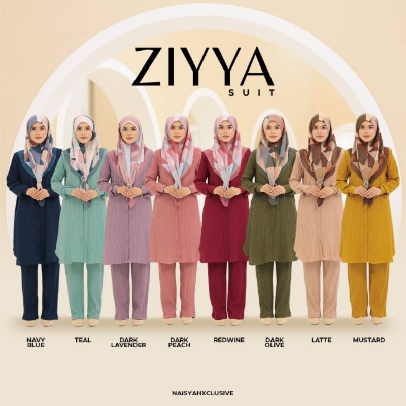 Ziyya Suit Design By NAisyah Mesra Wudhu Dan Mesra Penyusuan Dengan 8 Pilihan Warna Menarik Serta Harga Yang Murah