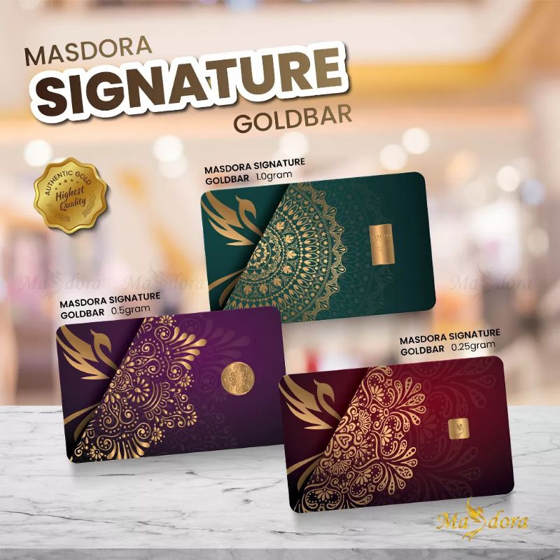 Masdora Gold Bar (Au 999.9) 24K - Signature Goldbar Collection