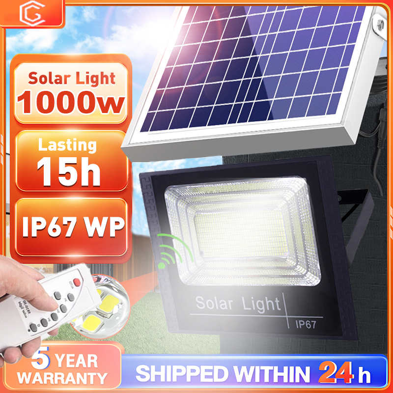 Solar Light Outdoor Lighting 50W/300W/6000W/1200W Solar Spotlight Lampu solar IP67 Waterproof Solar Led Street Light太阳能灯