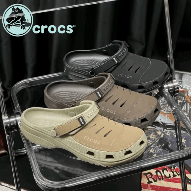 [Malaysian Inventory] Crocs Yukon Men's Breathable Shoes Comfortable Beach Hole Shoes Sandals