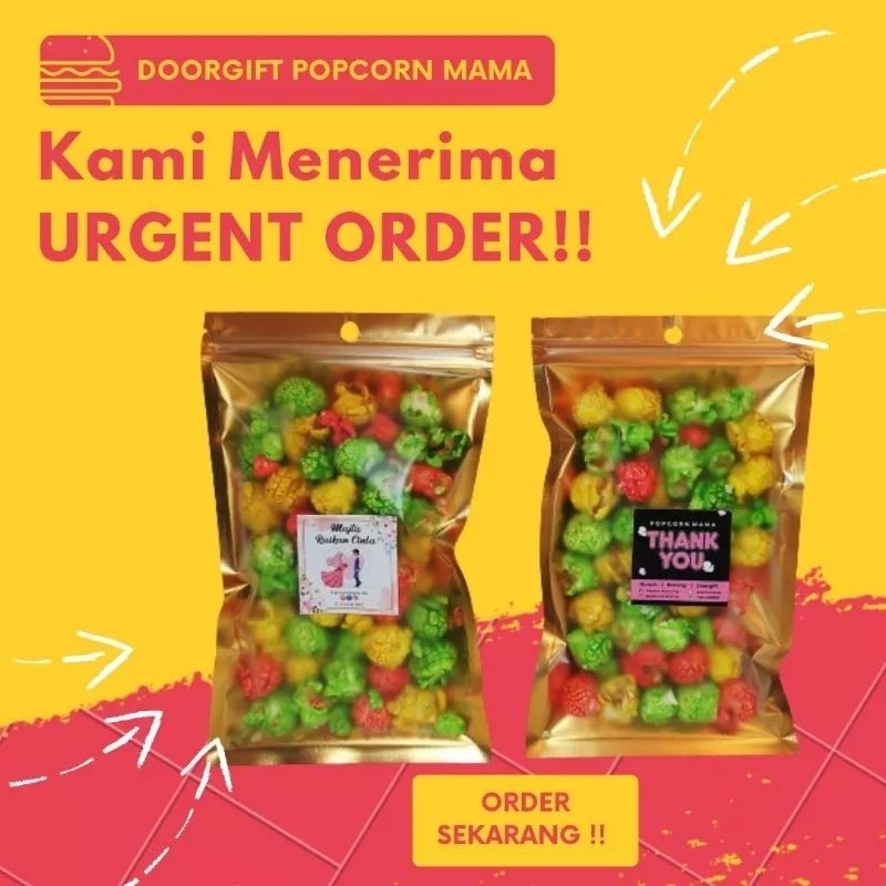 Doorgift Popcorn Mama ❤️ Accept Urgent Order & Prompt Delivery ❤️ Goodies Popcorn Mama 🍿 Popcorn Caramel