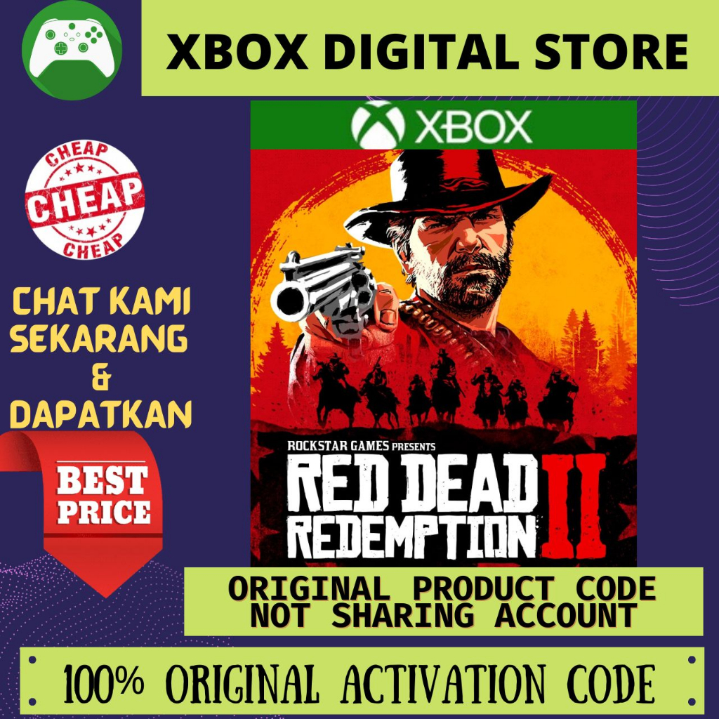 Red Dead Redemption 2 - XBOX SERIES X|S XBOX ONE (ORIGINAL) (XBOX DIGITAL STORE) SHOPEE RDR 2 GTA XBOX GAME XBOX GAMES