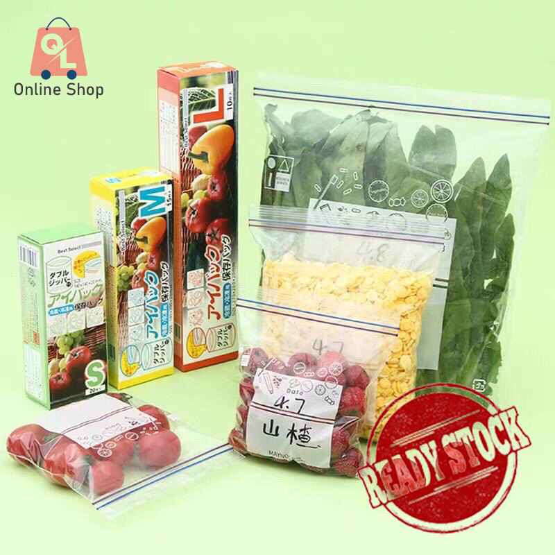 Sustainable Eco Friendly Products Bag Reusable Food Sealed Fresh Keeping Packaging Storage PE Thickened Double