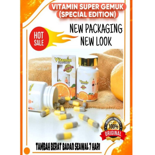 Hot SalesVitamin Super Gemuk Original HQ , Weight Gain Lulus Labtest