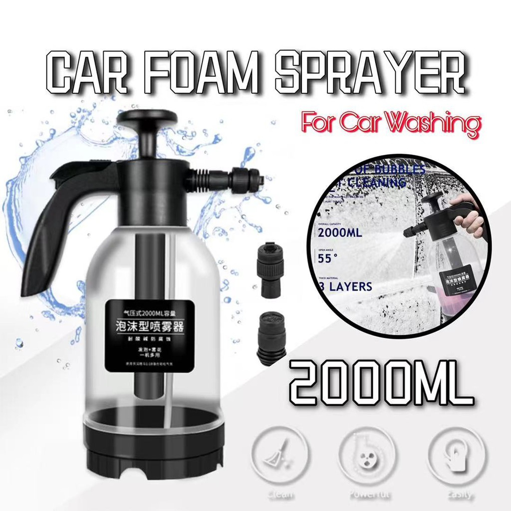 Car Wash Foam Spray Foam Sprayer Bottle Spray Gun Manual Air Pressure Water Jet Car Shampoo Snow Foam Sabun Cuci kereta