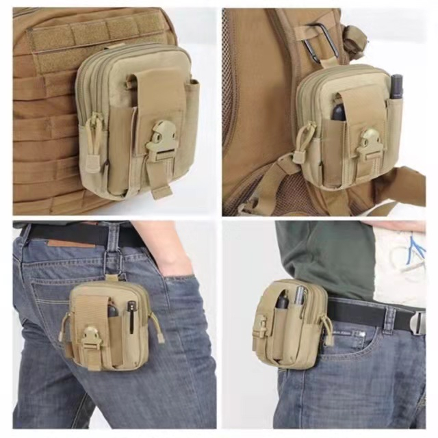 [READY STOCK]Outdoor military army Tactical Pouch Oxford Tactical Pouch Waterproof Multi-purpose Outdoor Bag Zipper