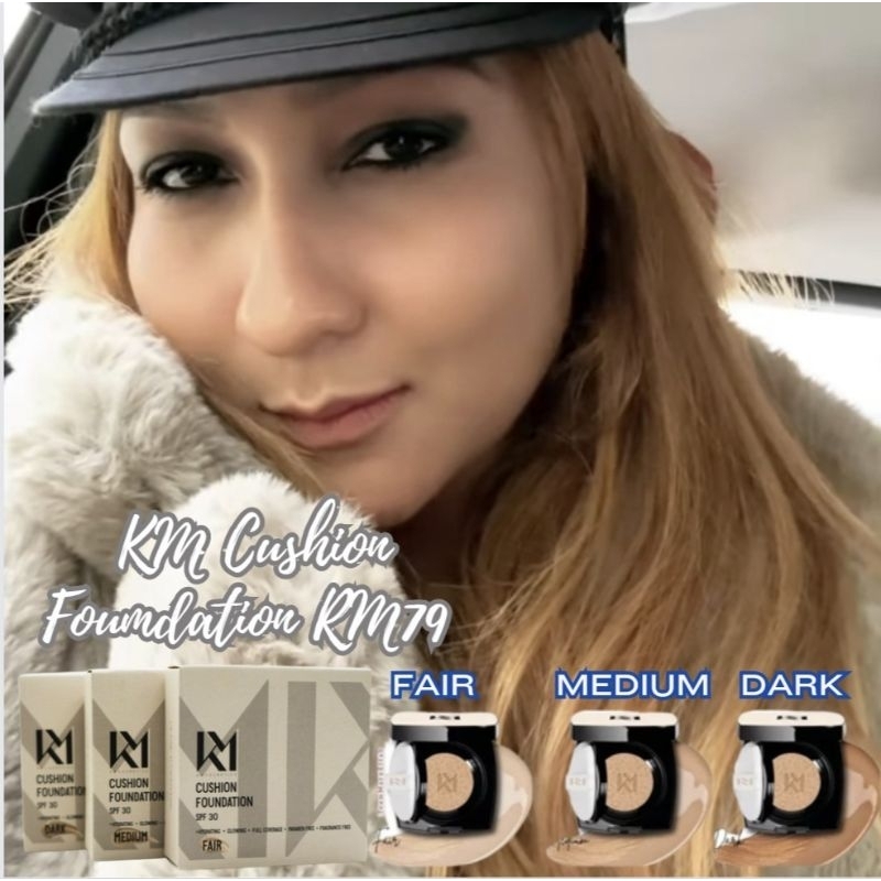 KM COSMETICS KM BEAUTY BY KAK KM - KM BB CUSHION FOUNDATION SPF 30 KMCOSMETICS FLAWLESS GLOWING