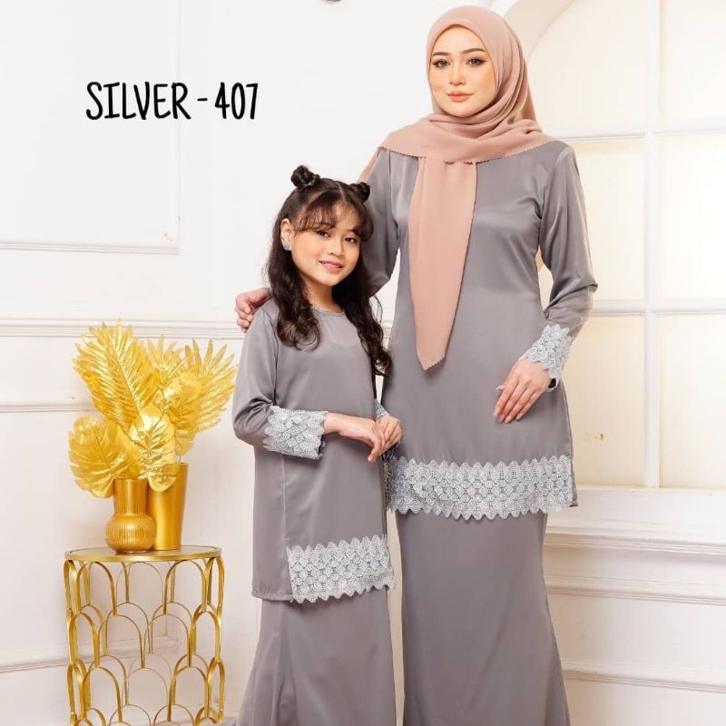 Ibu Dan Anak Lace 2023 Baju Kurung Moden Baju Raya Baju Sedondon Baju Melayu Baju Kurung Pahang Baju Kurung Ironless