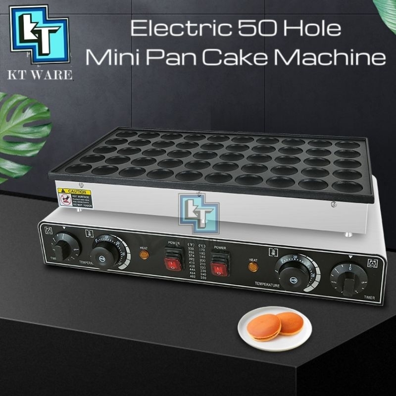KT WARE 50 Holes Mini pan cake  Mini Dorayaki Machine Electric Dutch Mini Pancake Poffertjes Baby Pancake Maker