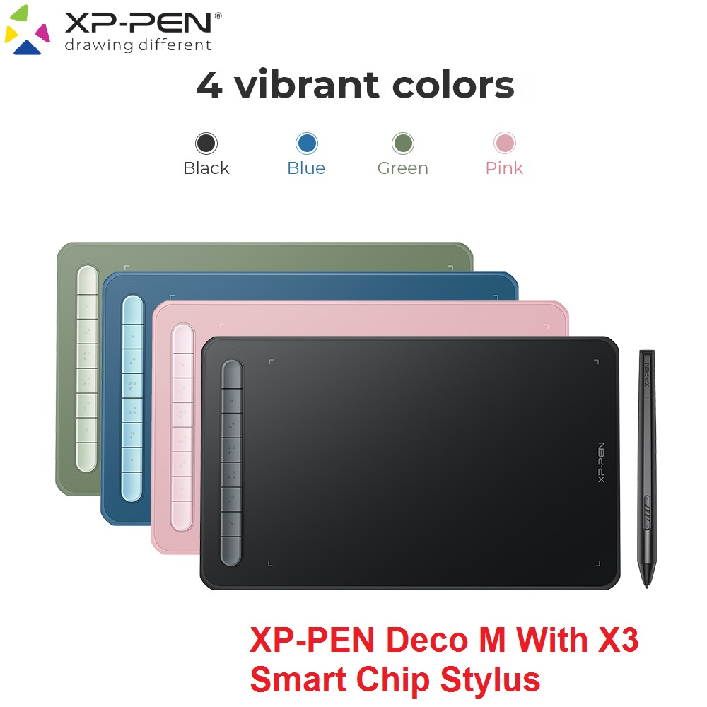 XP-PEN Deco M With X3 Smart Chip Stylus Graphics Drawing Tablets - With Sharp, Stable and Precise Pressure Sensitivity