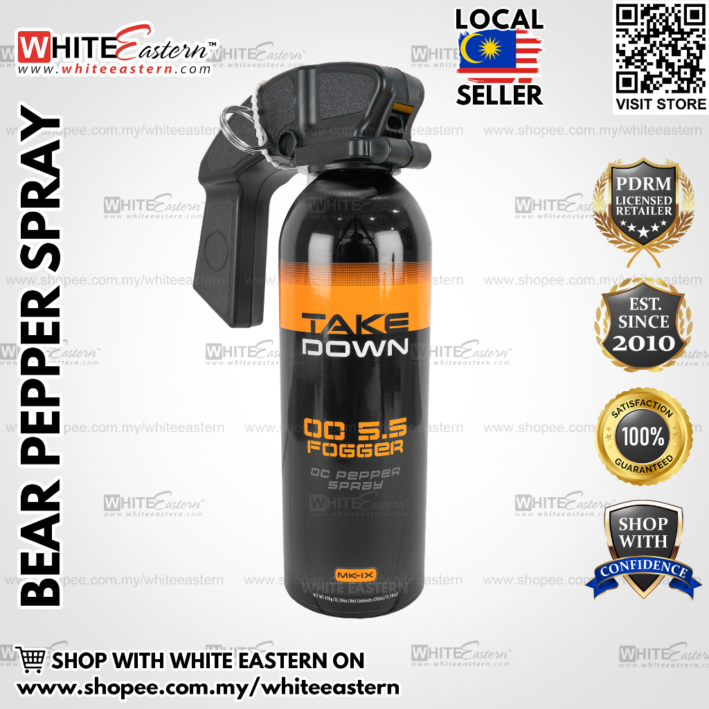 470ml Bear Pepper Spray Self Defense Police Army Tactical Equipment Home Security 防狼器 防狼喷雾 防身武器 Semburan Penyembur Lada