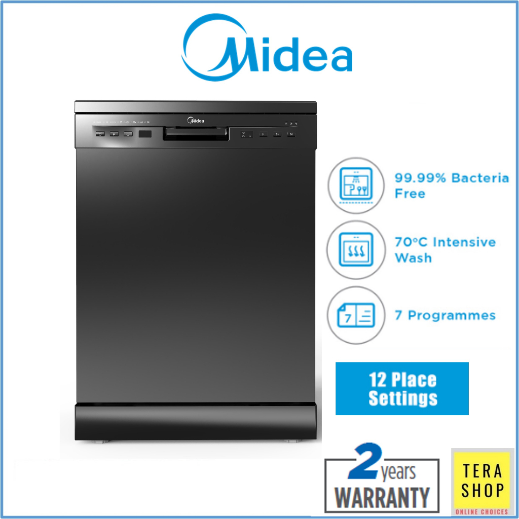 Midea WQP12-5201F Free Standing Dishwasher With 12 Place Settings Mesin Cuci Pinggan