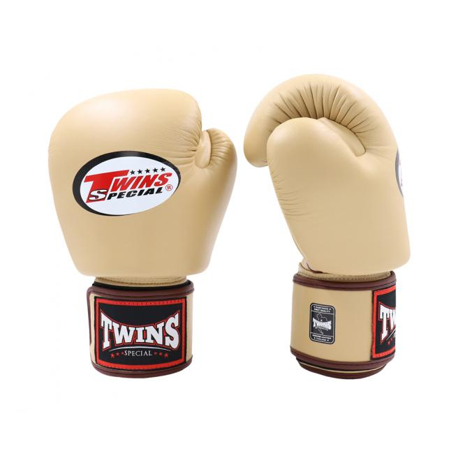 TWINS Boxing Gloves- Dual Light Colors w/ Elastic - BGEL1DUAL-BRIGHT-BLK -  by TWINS SPECIAL