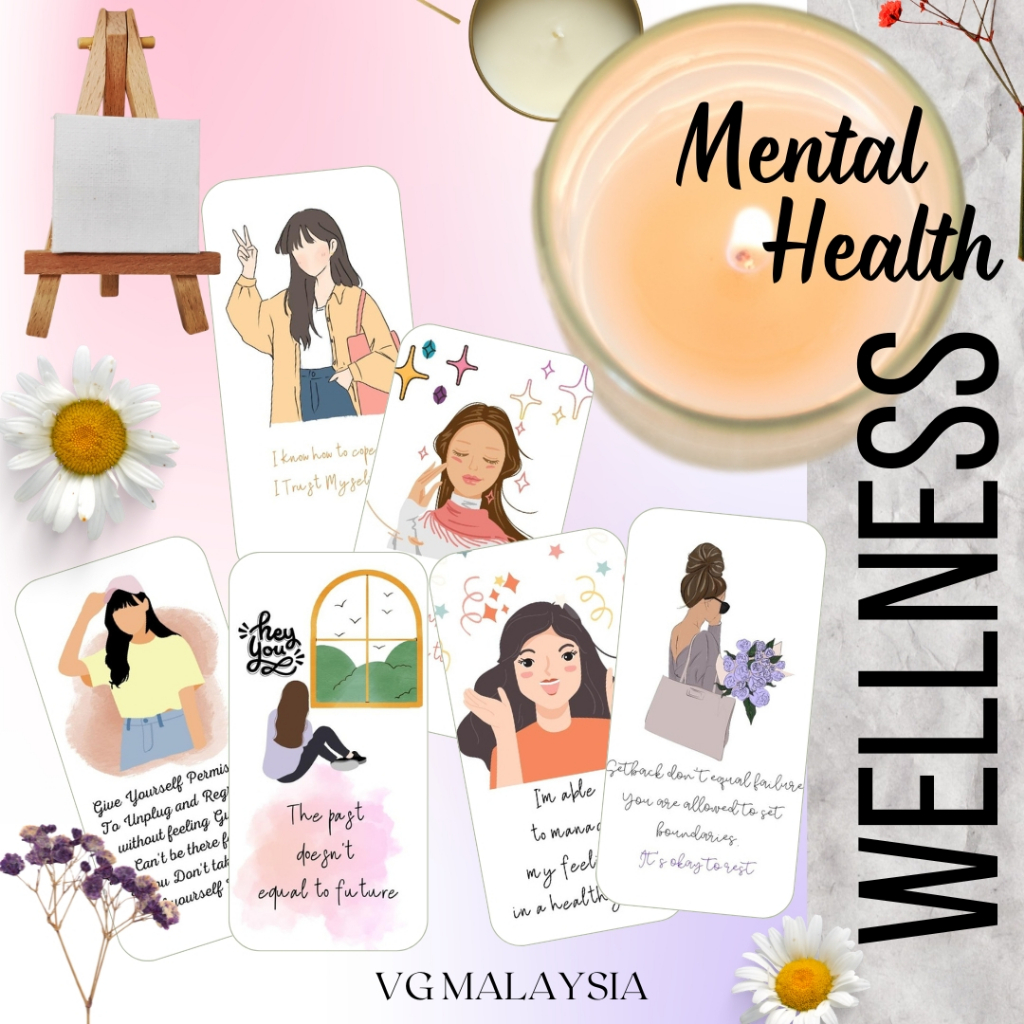 VG Mental Health Wellness Quote|Positive |Motivational |Inspiration Cards 12 pieces 1 set