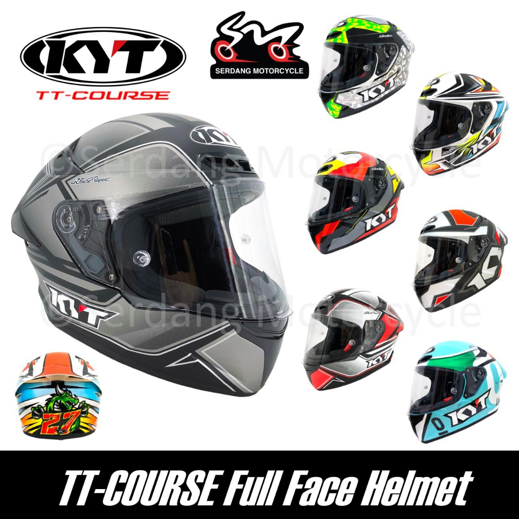 KYT TT-Course Full Face Helmet TT Course Topi Keledar