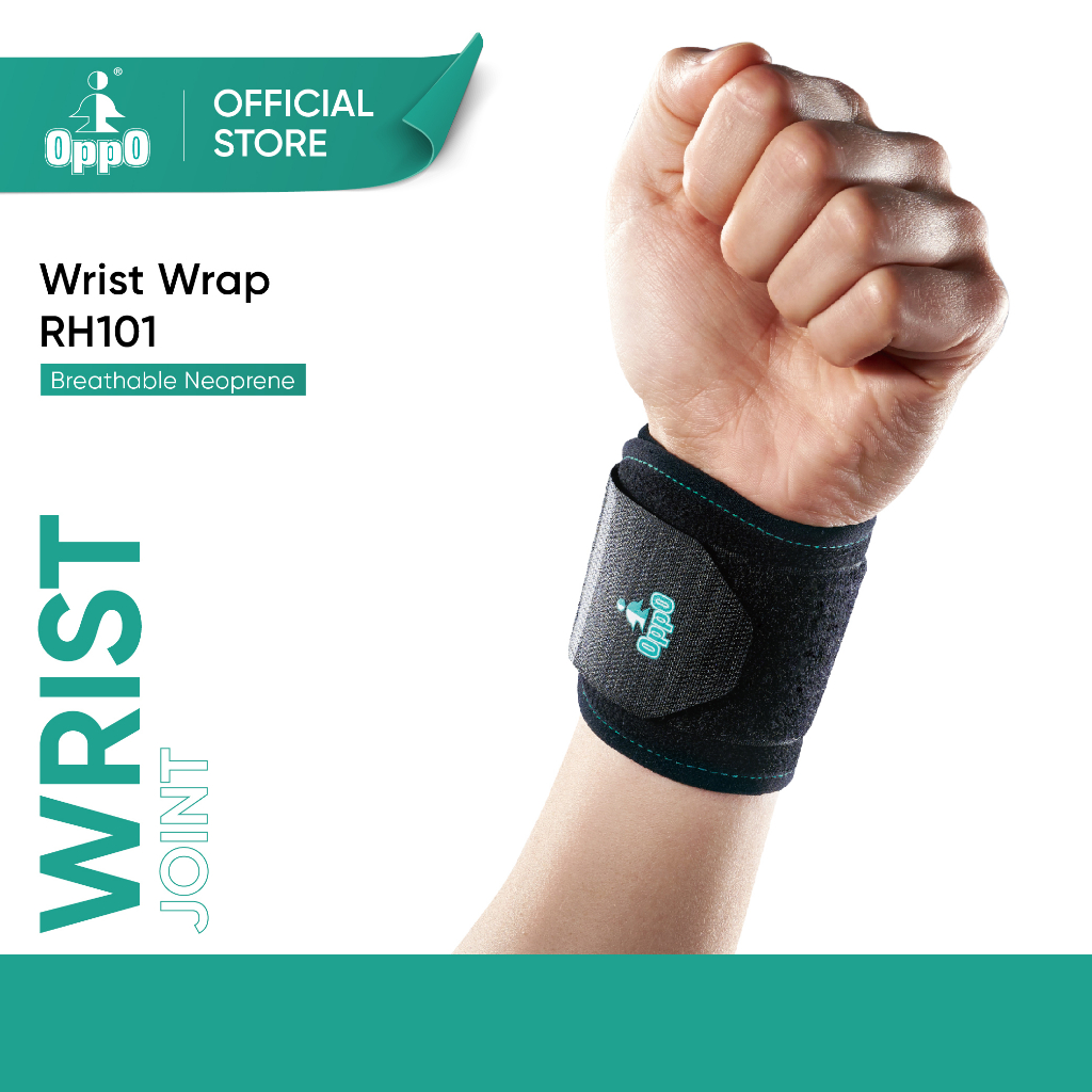 OPPO Breathable Neoprene Wrist Wrap RH101 Support Guard Adjustable Sprain Strain Sports Injuries Pelindung Tangan 护腕