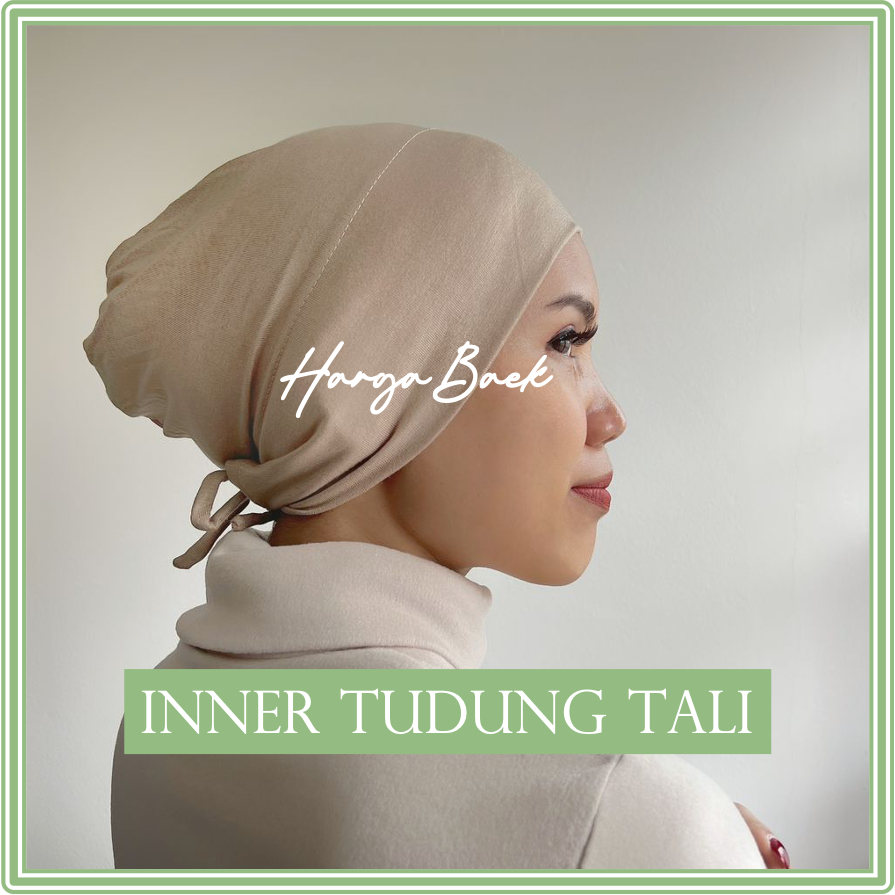 Inner WARDA TALI Gred A Jersey Cotton - Inner Tudung Tie Back, Anak Tudung, Scarf, Kain Sejuk, Memeri, Serkup, Skaf