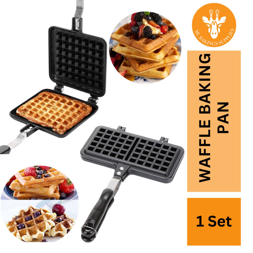 [READY STOCK]Single/Double Head Non Stick Waffle Baking Pan Waffle Maker 華夫餅模具家用不粘糕點烤盤diy烘焙工具套裝格子松餅機