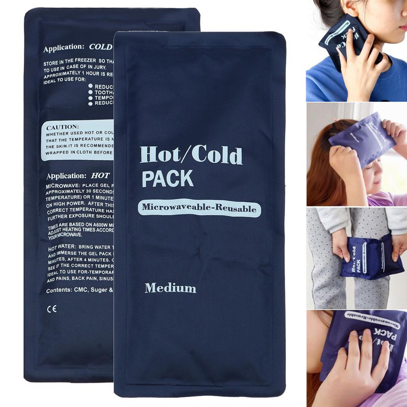 Reusable Hot Cold Therapy Pack Gel Pad Ice Cooling Heating Pads Emergency Pain Relief Sport Compress Microwaveable Ice