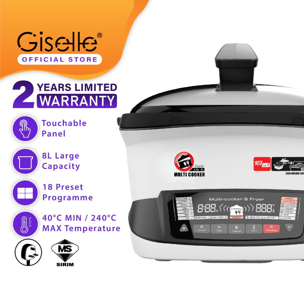 Giselle 18-in-1 Instant Multi-Function Cooker, Sous Vide, Roast, Grill, Bake, Slow Cook, Fast Stew, Hot Pot (KEA0321)