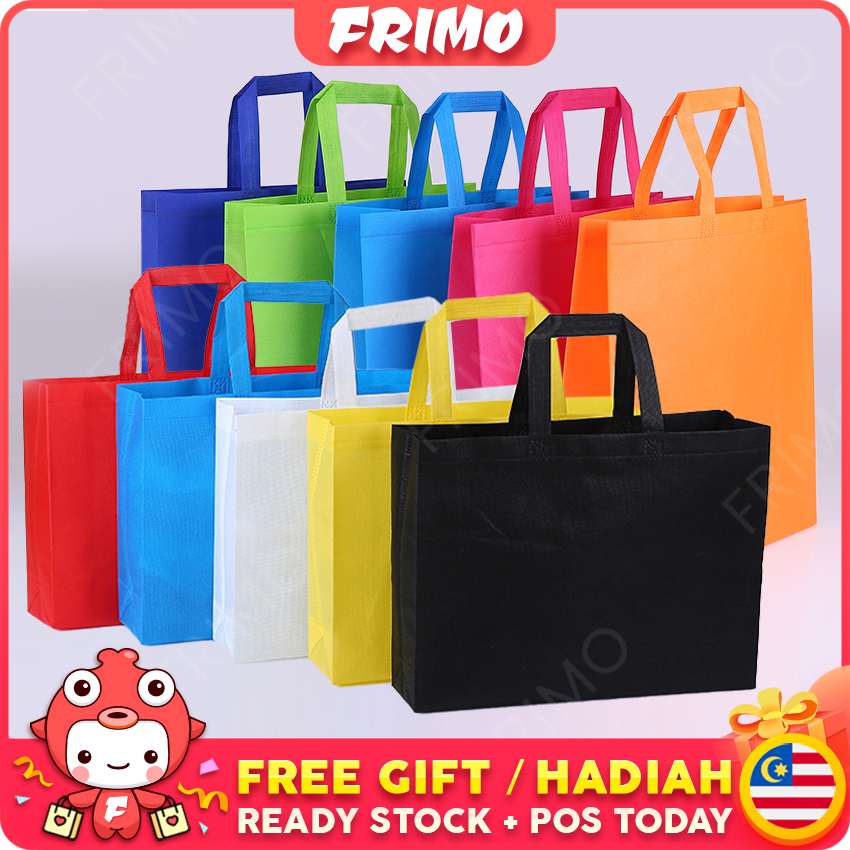 READY STOCK FRIMO Snecaple Non Woven Bag Woman A4 Bags Tote Shoulder Crossbody Multipurpose Shopping Beg Travel