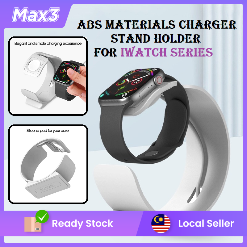 Max 3 Online iWatch Series 9 8 7 6 SE 5 4 3 2 ABS Charger Stand Holder Watch Bracket Charging Stand Charger Dock Station