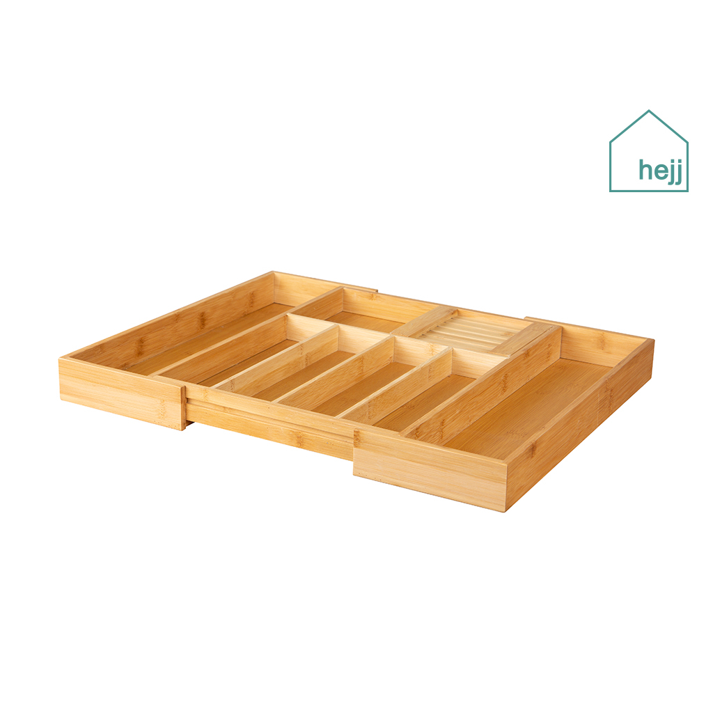 HEJJ BAMBOO EXTENDABLE CUTLERY TRAY