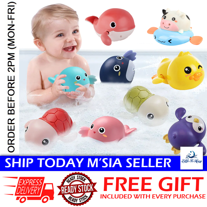 [Little B House] Baby Bathing Bathtub Swimming Toy Whale Toddler Floating Bath Pool Toys 乌龟 洗澡玩具 Mainan Mandi - BA12
