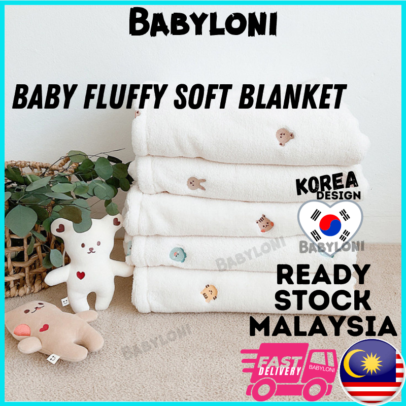 Korean INS Embroidery Baby Blanket Wrap Fleece Quilt Soft Newborn Swaddle Selimut Bedung Bayi