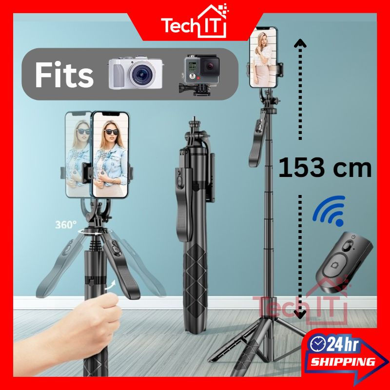 Selfie Stick Tripod For Phone Monopod Stand Selfie Stick Tripod 3 in 1 Portable Tripod Bluetooth Monopod Phone