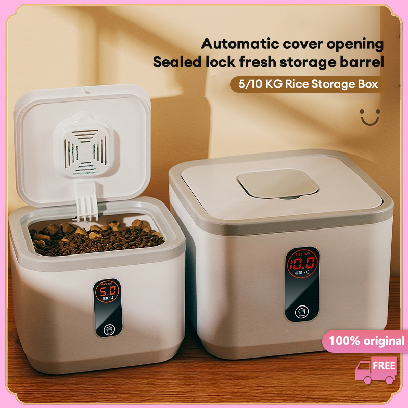 UPGRADED 10/5 KG Rice Storage Box Rice Dispenser Insect Moisture Proof Food Storage Tempat Simpan Beras Kitchen Storage